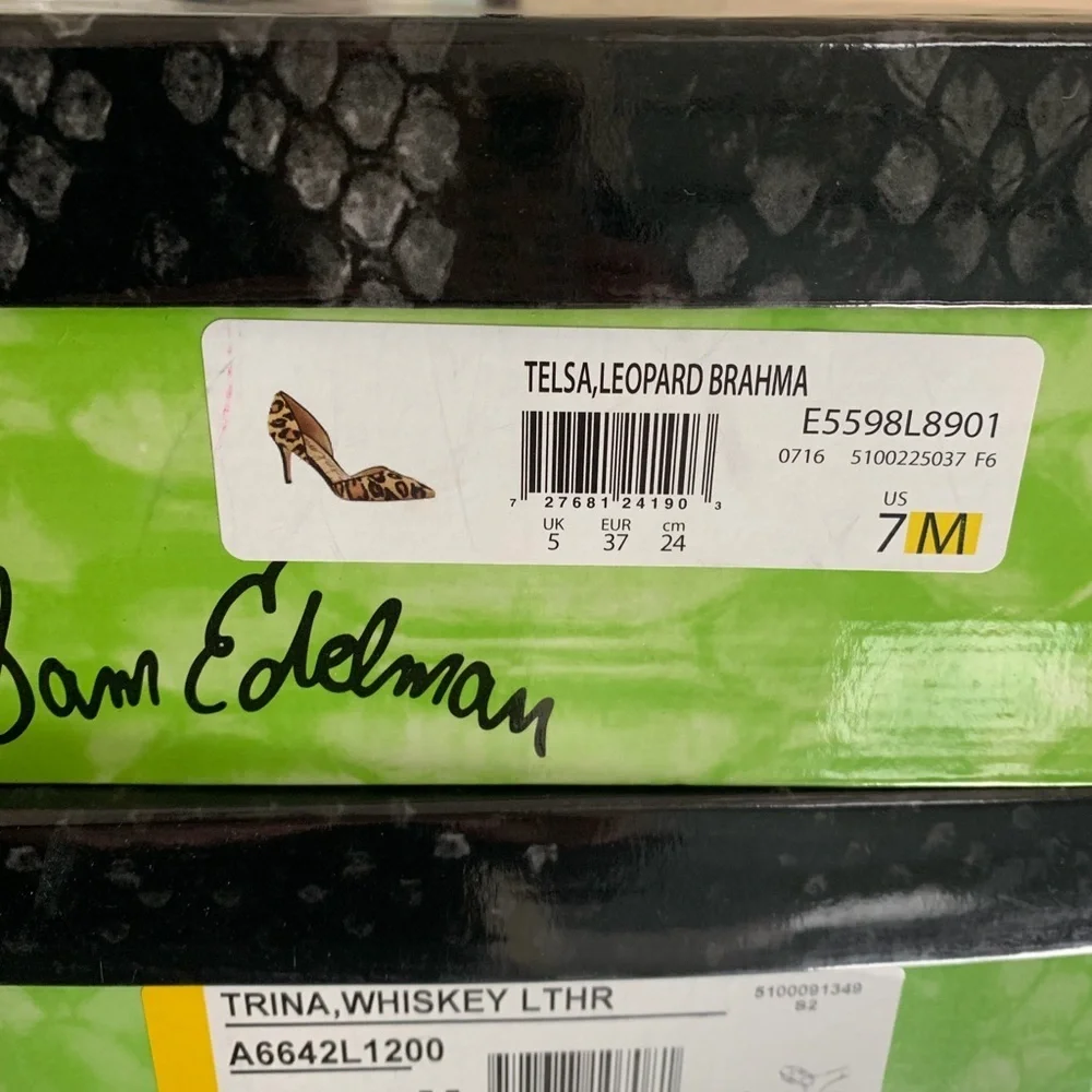 Sam Edelman Tesla Leopard Calf-hair D'Orsay pumps 7